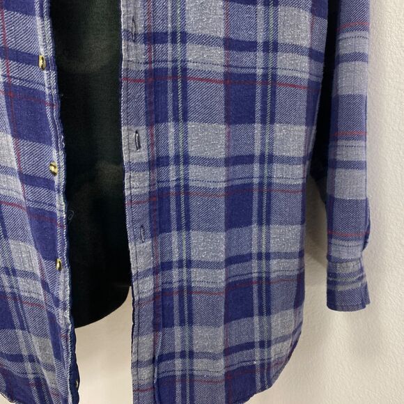 Vtg Northwest Territory Mens Plaid Chore Jacket Shirt Quilted Cotton Flannel LT - Picture 7 of 15